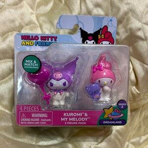 Hello Kitty and Friends My Melody Kuromi 2 Figure Pack Set Dreamland Series 2